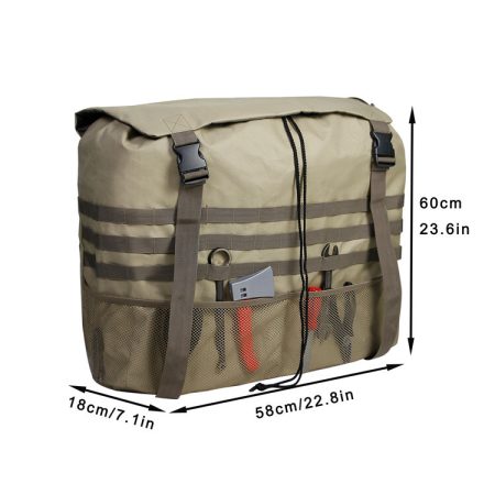 Spare Wheel Bin & Accessory Bag 60L 4x4 Recovery Tote Snatch Rear