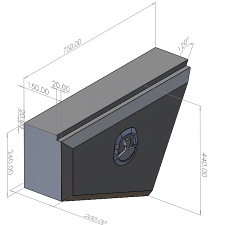 Flat Sheet Tapered Under Tray Tool Box