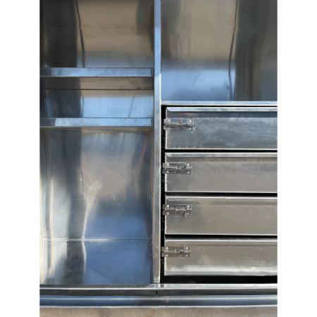 1800x600x1150mm Flat Aluminium Truck Toolbox built in drawers