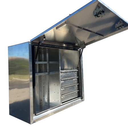 1800x600x1150mm Flat Aluminium Truck Toolbox built in drawers