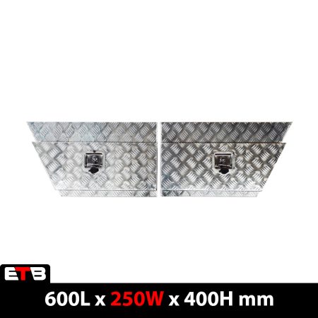 Checker Plate Aluminium Under Tray Tool Boxes