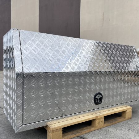 Checker Plate Full Door Aluminium Ute Toolbox