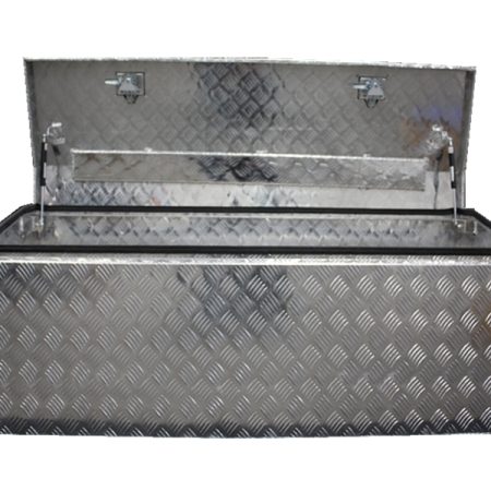 Checker Plate Chest Top Open Aluminium Tool Box-1 - Image 2