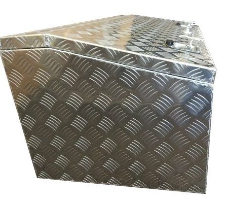 Checker Plate Chest Top Open Aluminium Tool Box-1 - Image 3