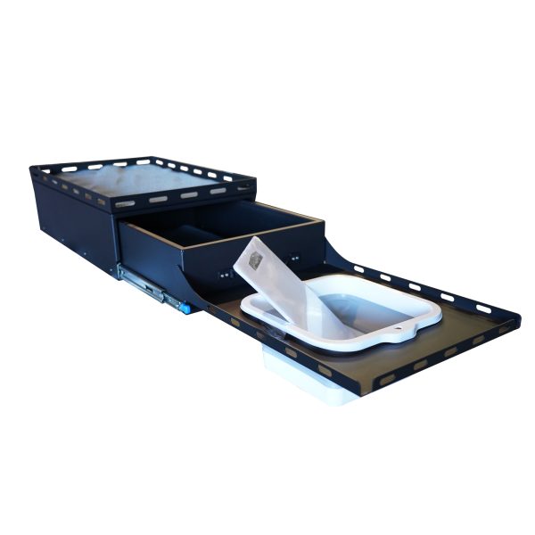 700mm Wide Aluminium Ute Canopy Slide Drawer / Bench