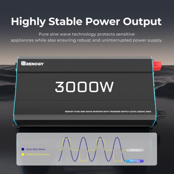 3000W 12V to 230V/240V Pure Sine Wave Inverter (with UPS Function)