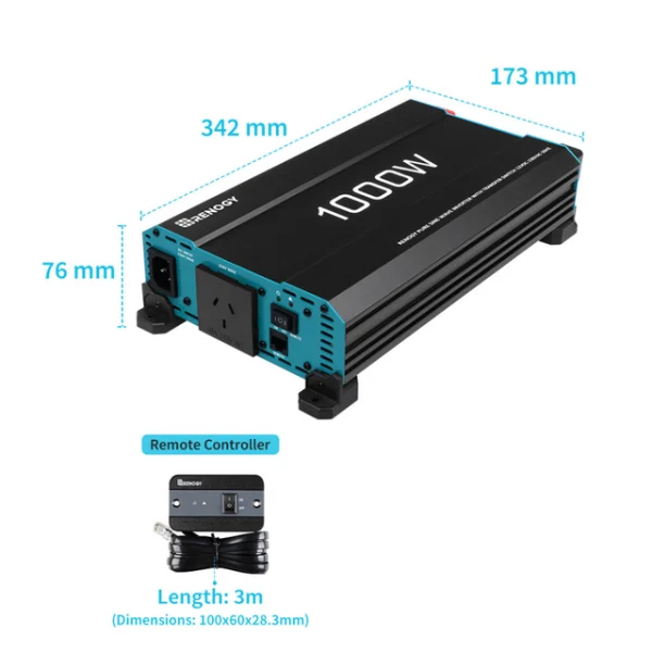 1000W 12V to 230V/240V Pure Sine Wave Inverter (with UPS Function)