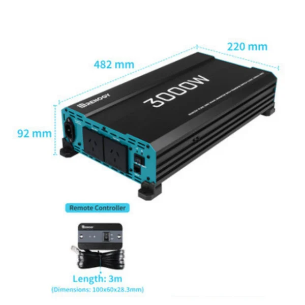 3000W 12V to 230V/240V Pure Sine Wave Inverter (with UPS Function)