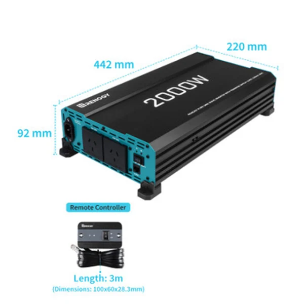 2000W 12V to 230V/240V Pure Sine Wave Inverter (with UPS Function)