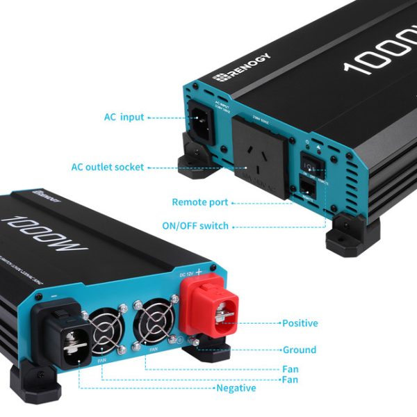 1000W 12V to 230V/240V Pure Sine Wave Inverter (with UPS Function)