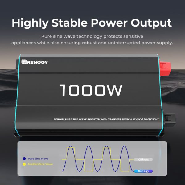 1000W 12V to 230V/240V Pure Sine Wave Inverter (with UPS Function)