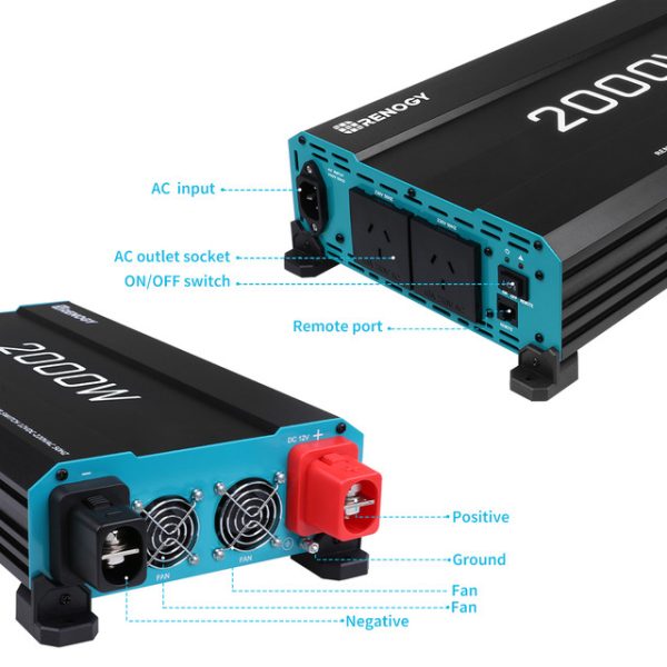 2000W 12V to 230V/240V Pure Sine Wave Inverter (with UPS Function)