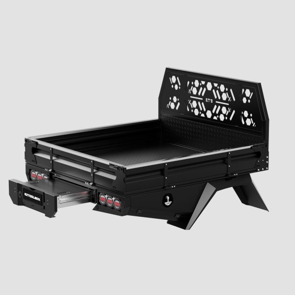 Black Full Set Aluminium Tray 1850mm with Trundle Drawer - Image 2