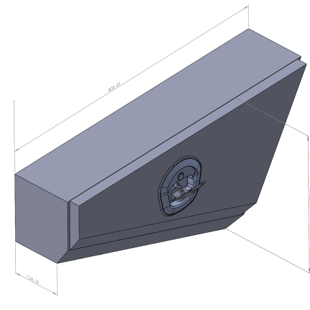Black 808mm Double Tapered Ute Under Tray Toolboxes