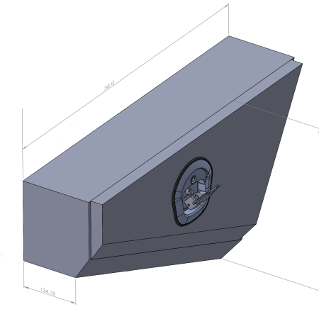 Black 768mm Double Tapered Ute Under Tray Toolboxes