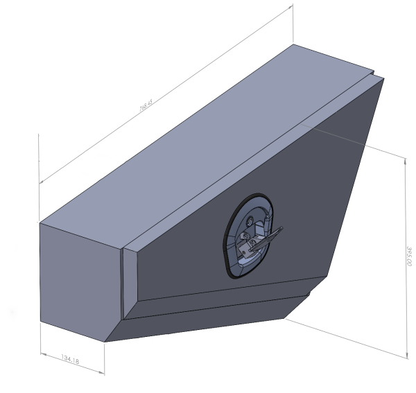 Black 768mm Double Tapered Ute Under Tray Toolboxes