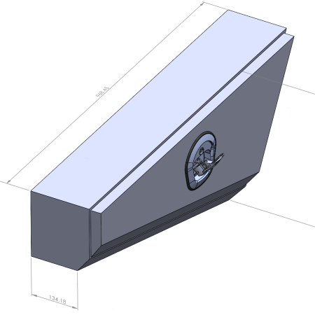 Black 968mm Double Tapered Ute Under Tray Toolboxes
