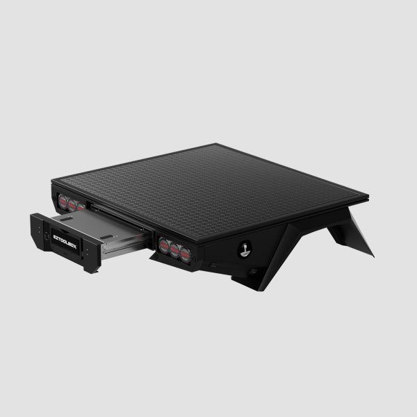 Black Aluminium Tray 1600mm with Trundle Drawer