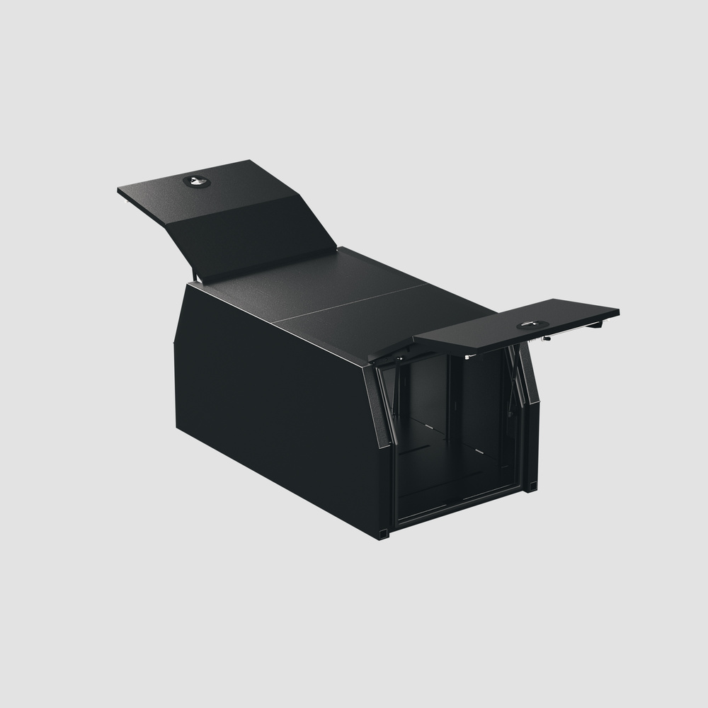 Xceed Flat 1000mm Aluminium Ute Canopy - Black 1 Xceed Flat 1000mm Aluminium Ute Canopy - Black