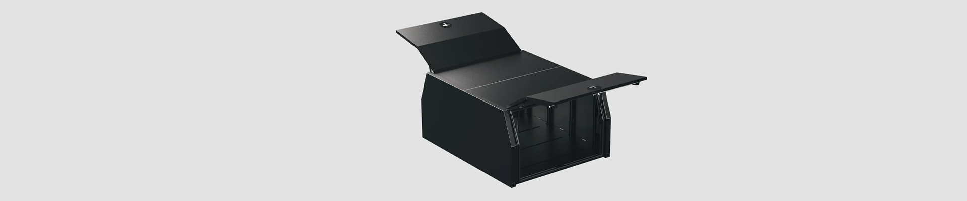 Xceed Flat 1400mm Aluminium Ute Canopy - Black 2 Aluminium Ute Canopy