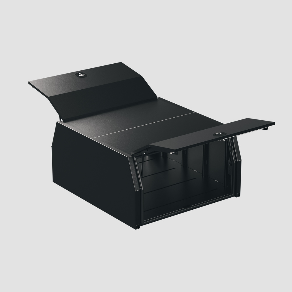 Xceed Flat 1600mm Aluminium Ute Canopy - Black 1 Xceed Flat 1600mm Aluminium Ute Canopy - Black